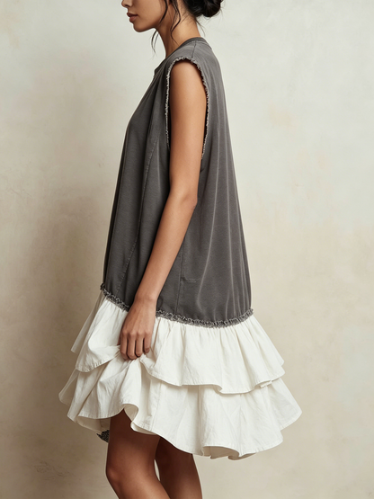 Nieves | Vestido casual de bloques de color con ajuste holgado para vacaciones