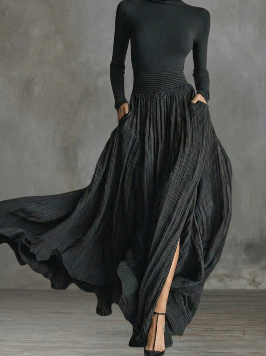 Raquel | Vestido maxi de cintura alta