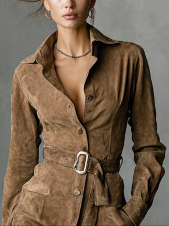 Alba - Vestido midi de manga larga