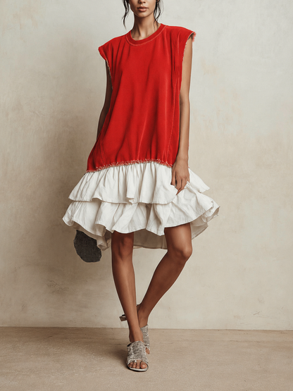 Nieves | Vestido casual de bloques de color con ajuste holgado para vacaciones